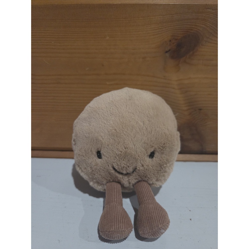 Jellycat Amuseables Mona Macaron Soft Plush Toy Brown 4'' Collectibles Used E51